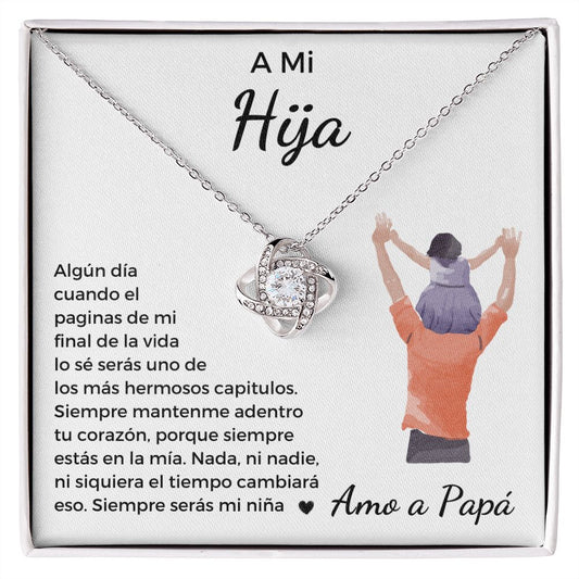 A Mi Hija | Love Knot Necklace | Dad & Daughter | Spanish #7