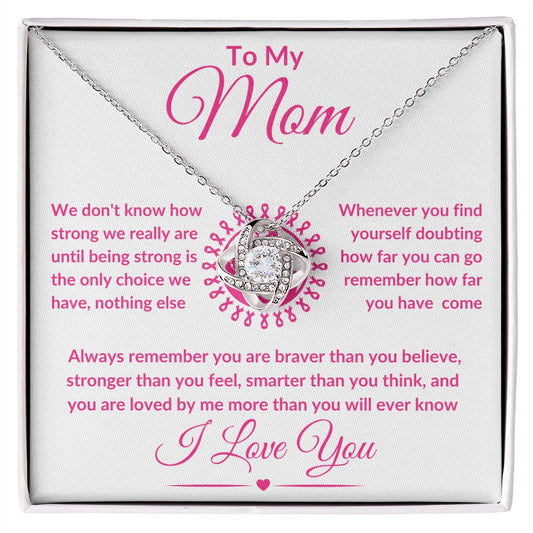 To My Mom | Love Knot Necklace | Ribbon BCA