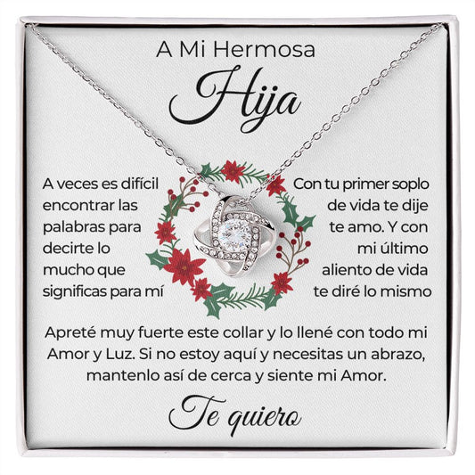 A Mi Hermosa Hija | Forever Love Necklace | Xmas Wreath | Spanish #5