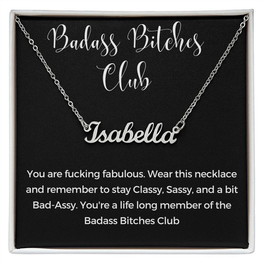 Badass Bitches Club | Custom Name Necklace