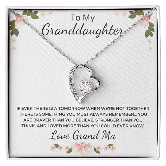 To My Granddaughter | From Grand Ma | Forever Love Necklace