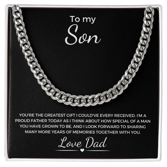 To My Son | From Dad | Cuban Chain