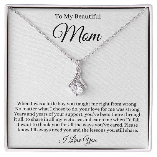 To Mom | Alluring Love Necklace | WHT
