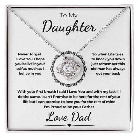 To My Daughter | From Dad | Love Knot | w/Crest