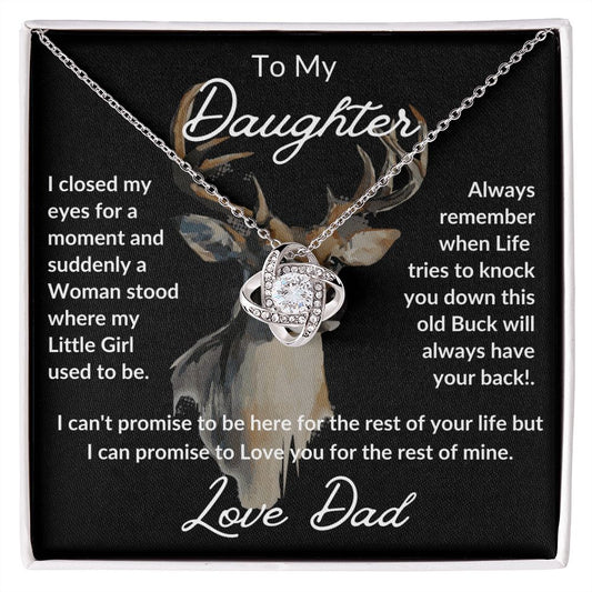 To My Daughter | From Dad | Love Knot Necklace | Buck