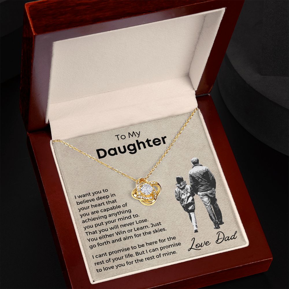 To My Daughter | From Dad | Love Knot Necklace