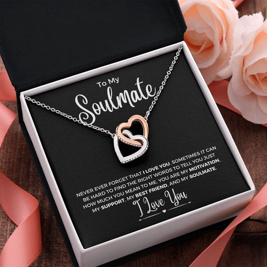 To My Soulmate | Locking Hearts Necklace