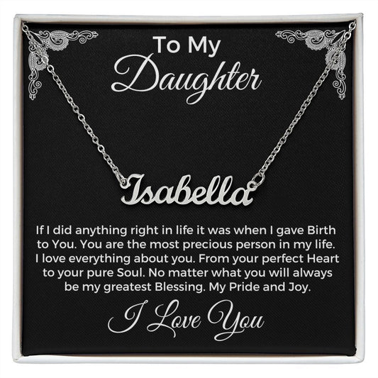 To My Daughter | From Mom | Personalized Name Necklace