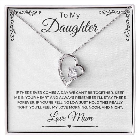 To My Daughter | From Mom | Forever Love Necklace | Keep Me In Your Heart