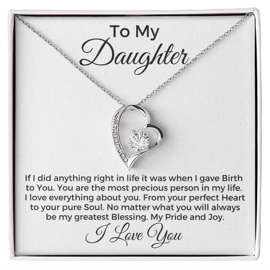 To My Daughter | From Mom | Forever Love Necklace